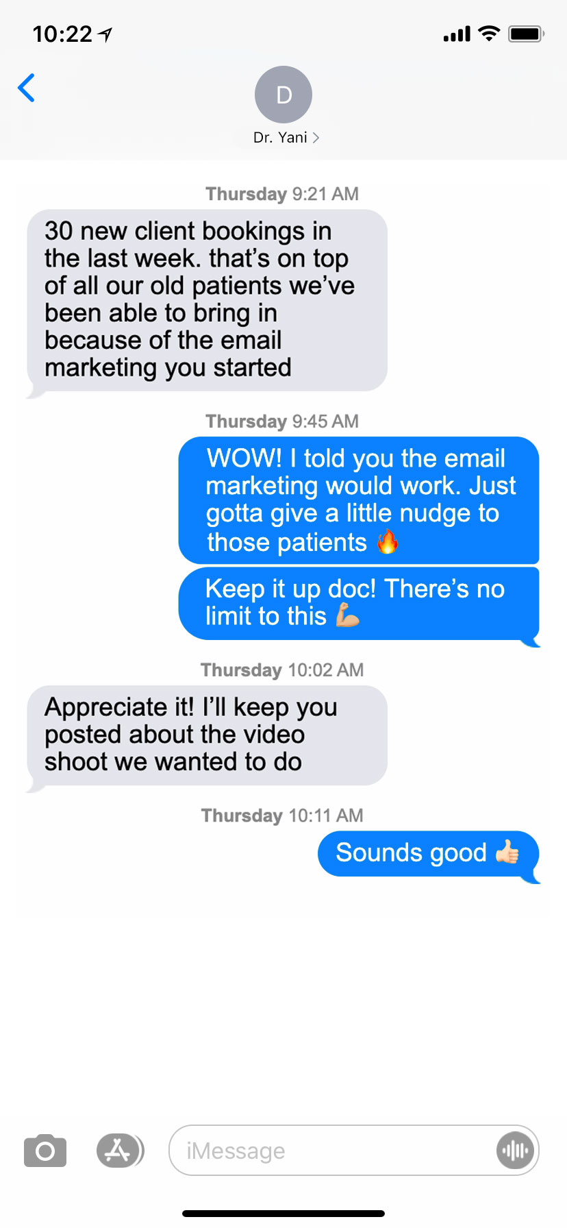 Text Conversation with Dr Yani